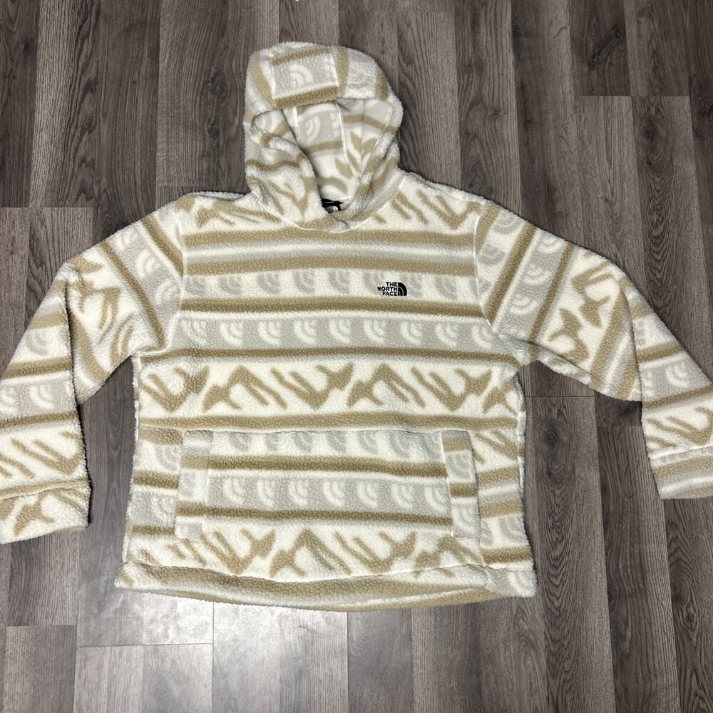 Northface Sherpa Pullover Hoodie Size Large Exclusive Ranch Aztec Design